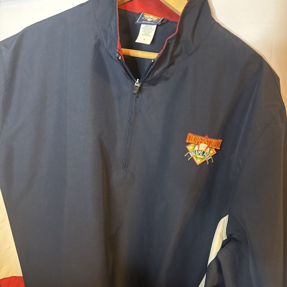 Cooperstown Mens Jacket Dreams Park Baseball Large Pullover 1/4‎ Zip Warm Up - Picture 3 of 9
